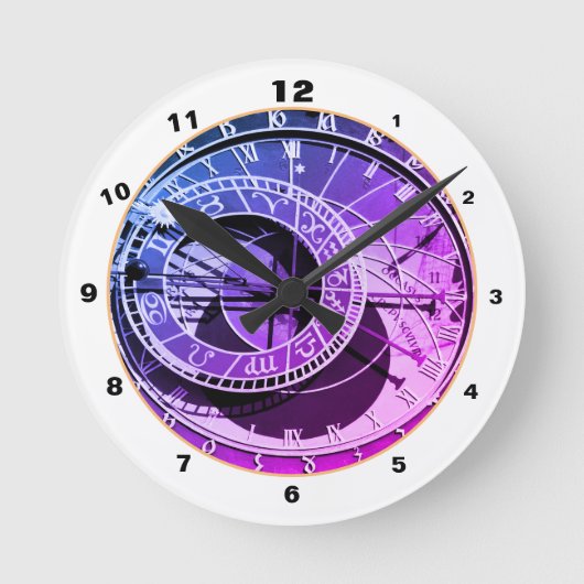 有名オーロー・アンド・アテノミック・クロック・プラハ/チェコ ラウンド壁時計 (正面)