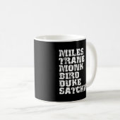 有名ジャズマイルズコルトレーヌモンクパーカーエリントンL コーヒーマグカップ (正面右)