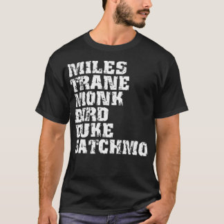 有名ジャズマイルズコルトレーヌモンクパークエリントン Tシャツ