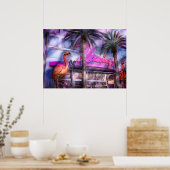 有名フラミンゴ ポスター (キッチン)