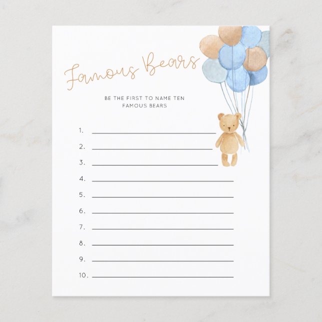 有名ベアーズゲームブルータン風船 (正面)