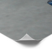 有名レディ飛んでいるーカーフードオーナメント ポスター (角)