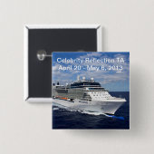 有名人の反射TAの正方形ボタン 缶バッジ (正面&裏面)