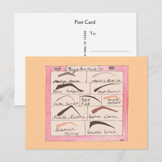 有名人の眉毛 ~ ポストカード / 招待状 (正面/裏面)