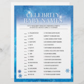 有名人の赤ちゃんの名前[スノーブルー] レターヘッド (正面/裏面)