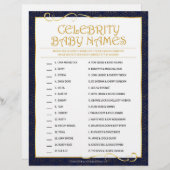 有名人の赤ちゃん名[ゴールデンブルー] レターヘッド (正面/裏面)