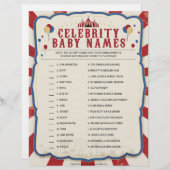 有名人の赤ちゃん名[サーカステーマ] レターヘッド (正面/裏面)