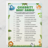 有名人の赤ん坊の名前[動物のテーマ] レターヘッド (正面/裏面)