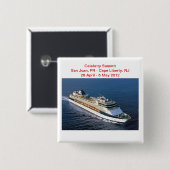 有名人の頂上の船ボタン 缶バッジ (正面&裏面)