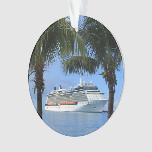 有名人シルエットクルーズトゥパラダイススノーフレーク オーナメント (正面)