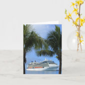 有名人シルエットクルーズトゥパラダイス カード (黄色い花)