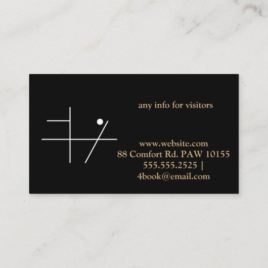 有名人ドッグアカデミーの名刺 名刺 (裏面)