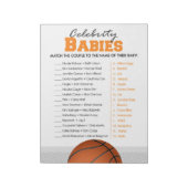 有名人ベビーバスケットボールベビーシャワーゲームパック ノートパッド (回転)