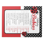 有名人ベビーラディバグベイビーシャワーゲームパック ノートパッド (正面)