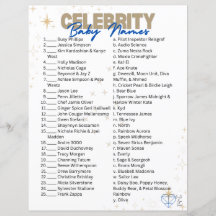 有名人ベビー名遊技