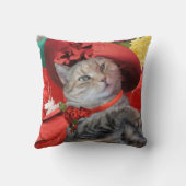 有名人猫プリンセス装置、鳩つき赤帽子 クッション (裏面)