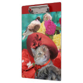 有名人猫プリンセス装置、鳩つき赤帽子 クリップボード (左)