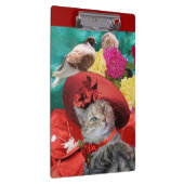 有名人猫プリンセス装置、鳩つき赤帽子 クリップボード (右)