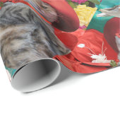 有名人猫プリンセス装置、鳩つき赤帽子 ラッピングペーパー (ロールコーナー)