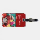 有名人猫プリンセス赤帽子及び鳩 ラゲッジタグ (裏面横)