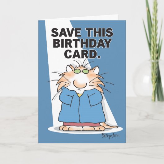 有名人猫誕生日 カード (正面)