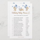 有名人赤ちゃん名テディベア男の子ベビーシャワー (正面/裏面)