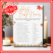 有名人赤ちゃん名赤ちゃんシャワーゲームフローラかわいい 招待状