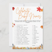 有名人赤ちゃん名赤ちゃんシャワーゲームフローラかわいい 招待状 (正面)