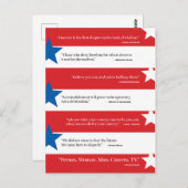 有名大統領の引用文+人物女性男性… ポストカード (正面/裏面)