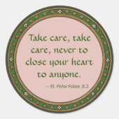 有名引用文by St. Peter Faber (BK 051) ラウンドシール (正面)