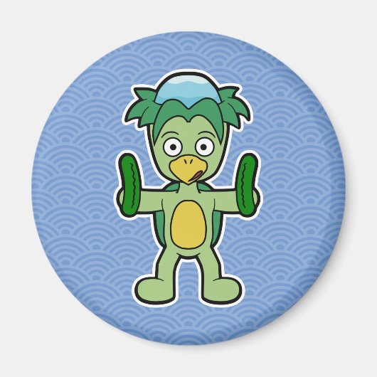 有名日本の化け物 – 河童妖怪 マグネット (正面)