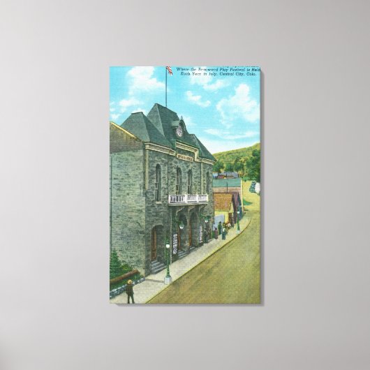 有名歌劇場の外観 キャンバスプリント (正面)