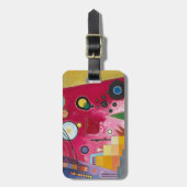 有名絵を描な赤 ラゲッジタグ (正面縦)