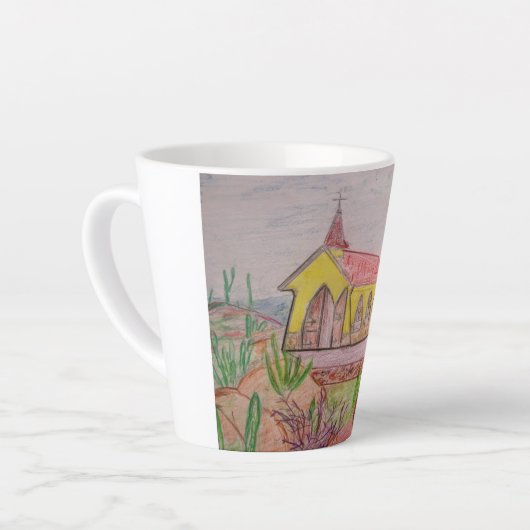 有場 カフェラテマグ (左アングル)