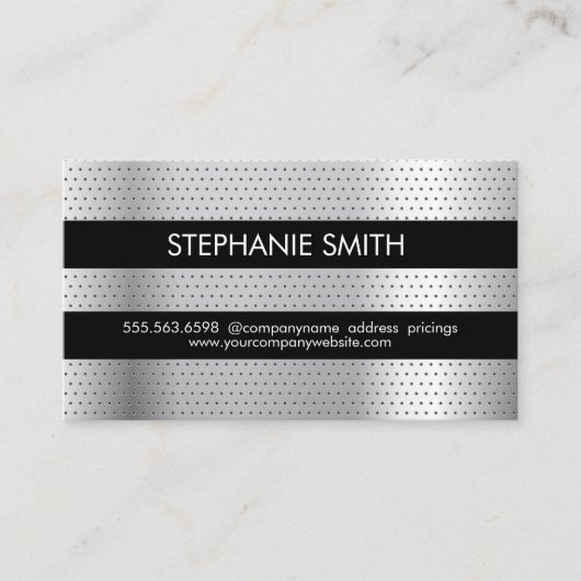 有孔金属パターン 名刺 (正面)