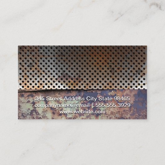 有孔錆び金属 名刺 (裏面)