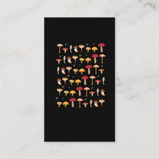 有害なきのこの森林ベニテングタケのコレクター 名刺 (正面)