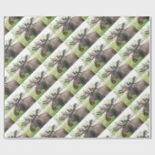 有害なアメリカヘラジカ ラッピングペーパー (フラット)