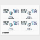 有害なサイバーパンクハッカー 長方形シール (シート)