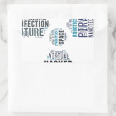 有害なサイバーパンクハッカー 長方形シール (バッグ)