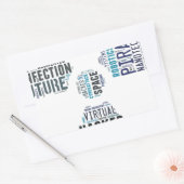 有害なサイバーパンクハッカー 長方形シール (封筒)