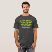 有害な人への色による警告 Tシャツ (正面フル)