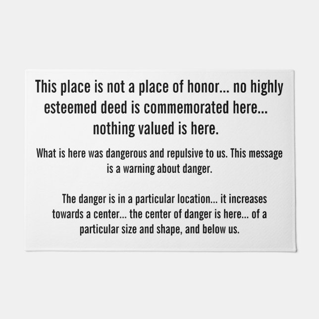 有害な危険 ドアマット (正面)