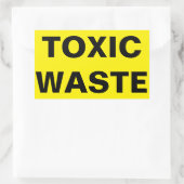 有害廃棄物標識 長方形シール (バッグ)