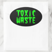 有害廃棄物 楕円形シール (バッグ)