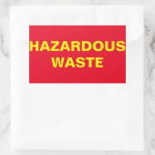 有害排出物の印 長方形シール (バッグ)