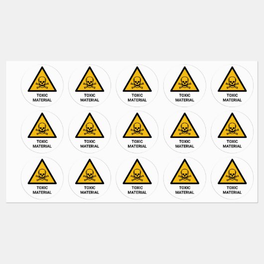 有害物質警告の腐食性化学物質 ラベル (シート)