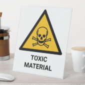 有害物質警告の腐食性化学物質 台座サイン (インサイチュ)