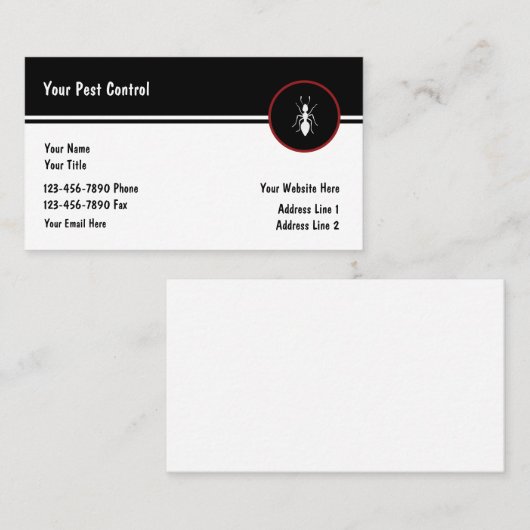 有害生物の防除及び駆除 名刺 (正面/裏面)
