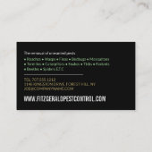 有害生物防除剤ポンプ、有害生物防除剤 名刺 (裏面)